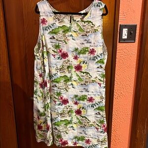 Cynthia Rowley Multicolor Floral Linen and Scenic Dress